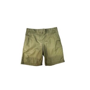 Khakis Boyfriend Roll-Up Shorts Olive Green‎ Casual Everyday Size 06